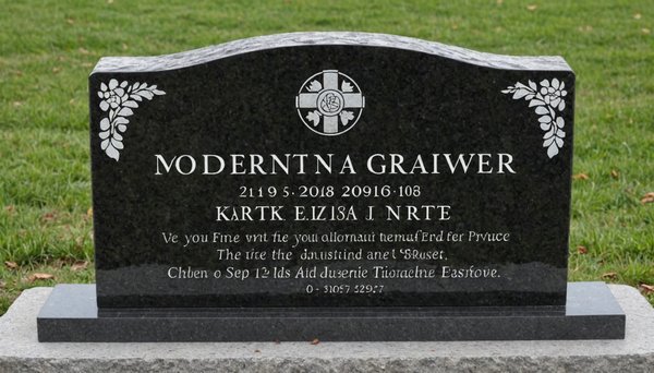 Pierre tombale moderne en granit : personnalisez votre hommage